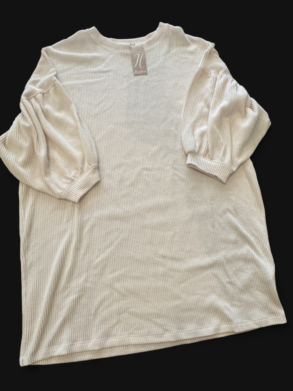 NWT Ci Ci ivory ribbed knit dress 🤍